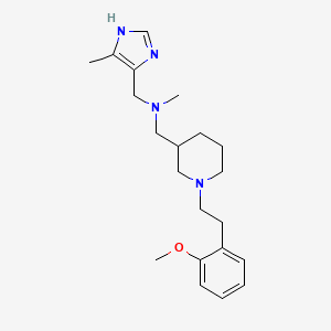 molecular formula C21H32N4O B6009383 ({1-[2-(2-methoxyphenyl)ethyl]-3-piperidinyl}methyl)methyl[(4-methyl-1H-imidazol-5-yl)methyl]amine 