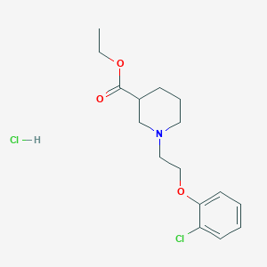 molecular formula C16H23Cl2NO3 B6009385 ethyl 1-[2-(2-chlorophenoxy)ethyl]piperidine-3-carboxylate hydrochloride 