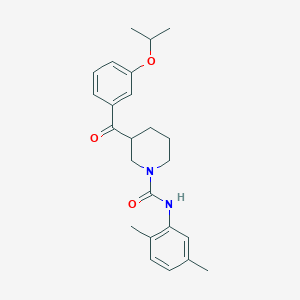 molecular formula C24H30N2O3 B6009410 N-(2,5-dimethylphenyl)-3-(3-isopropoxybenzoyl)-1-piperidinecarboxamide 