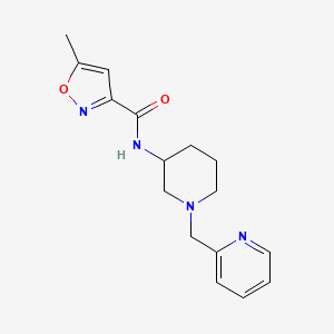 5-methyl-N-[1-(pyridin-2-ylmethyl)piperidin-3-yl]-1,2-oxazole-3-carboxamide