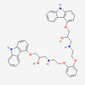 molecular formula C40H42N4O6 B600944 3,3'-(((1,2-苯亚甲基双(氧))双(乙烷-2,1-二亚基))双(氮杂二亚基))双(1-((9H-咔唑-4-基)氧)丙烷-2-醇) CAS No. 1346602-98-9