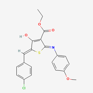 ethyl 5-(4-chlorobenzylidene)-2-[(4-methoxyphenyl)amino]-4-oxo-4,5-dihydro-3-thiophenecarboxylate