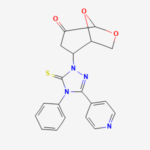 2-(4-phenyl-3-pyridin-4-yl-5-thioxo-4,5-dihydro-1H-1,2,4-triazol-1-yl)-6,8-dioxabicyclo[3.2.1]octan-4-one