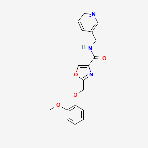 molecular formula C19H19N3O4 B6009459 2-[(2-methoxy-4-methylphenoxy)methyl]-N-(3-pyridinylmethyl)-1,3-oxazole-4-carboxamide 