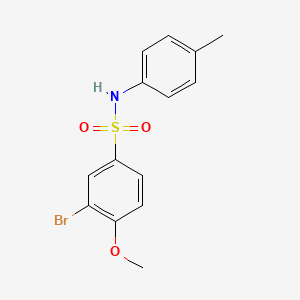 molecular formula C14H14BrNO3S B6009487 3-bromo-4-methoxy-N-(4-methylphenyl)benzenesulfonamide 