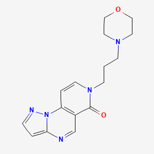 molecular formula C16H19N5O2 B6009497 7-[3-(4-morpholinyl)propyl]pyrazolo[1,5-a]pyrido[3,4-e]pyrimidin-6(7H)-one 