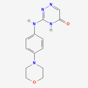 molecular formula C13H15N5O2 B6009524 3-[(4-morpholin-4-ylphenyl)amino]-1,2,4-triazin-5(4H)-one CAS No. 857492-04-7