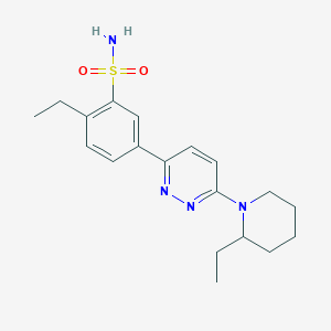 2-ethyl-5-[6-(2-ethyl-1-piperidinyl)-3-pyridazinyl]benzenesulfonamide