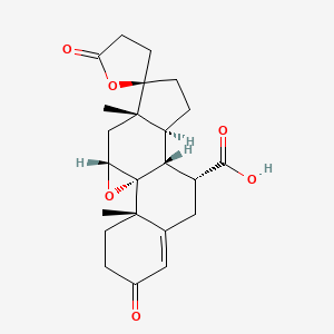 molecular formula C23H28O6 B600957 9,11-环氧-17-羟基-3-氧代孕-4-烯-7,21-二羧酸，γ-内酯，(7α,11α,17α)- CAS No. 209253-82-7