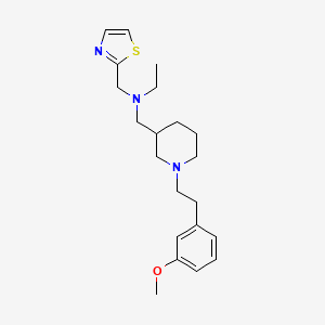 molecular formula C21H31N3OS B6009579 N-({1-[2-(3-methoxyphenyl)ethyl]-3-piperidinyl}methyl)-N-(1,3-thiazol-2-ylmethyl)ethanamine 