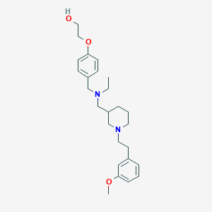 molecular formula C26H38N2O3 B6009589 2-(4-{[ethyl({1-[2-(3-methoxyphenyl)ethyl]-3-piperidinyl}methyl)amino]methyl}phenoxy)ethanol 