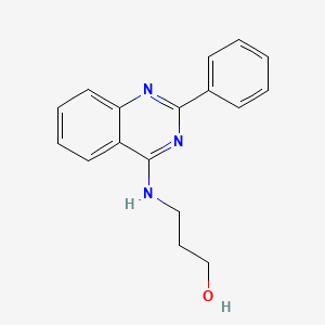 molecular formula C17H17N3O B6009623 3-[(2-phenyl-4-quinazolinyl)amino]-1-propanol 