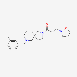 molecular formula C22H33N3O2 B6009628 2-[3-(2-isoxazolidinyl)propanoyl]-7-(3-methylbenzyl)-2,7-diazaspiro[4.5]decane 