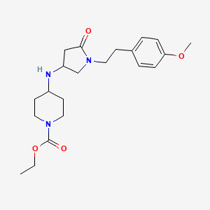 molecular formula C21H31N3O4 B6009637 ethyl 4-({1-[2-(4-methoxyphenyl)ethyl]-5-oxo-3-pyrrolidinyl}amino)-1-piperidinecarboxylate 