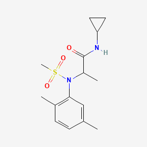 molecular formula C15H22N2O3S B6009693 N~1~-cyclopropyl-N~2~-(2,5-dimethylphenyl)-N~2~-(methylsulfonyl)alaninamide 