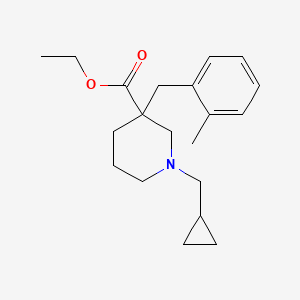 molecular formula C20H29NO2 B6009719 ethyl 1-(cyclopropylmethyl)-3-(2-methylbenzyl)-3-piperidinecarboxylate 
