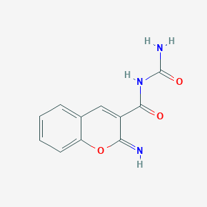 molecular formula C11H9N3O3 B6009727 N-(aminocarbonyl)-2-imino-2H-chromene-3-carboxamide 