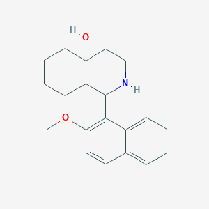 molecular formula C20H25NO2 B6009735 1-(2-methoxy-1-naphthyl)octahydro-4a(2H)-isoquinolinol 