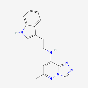 molecular formula C16H16N6 B6009738 N-[2-(1H-indol-3-yl)ethyl]-6-methyl[1,2,4]triazolo[4,3-b]pyridazin-8-amine 