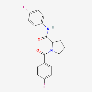 molecular formula C18H16F2N2O2 B6009747 1-(4-fluorobenzoyl)-N-(4-fluorophenyl)prolinamide 