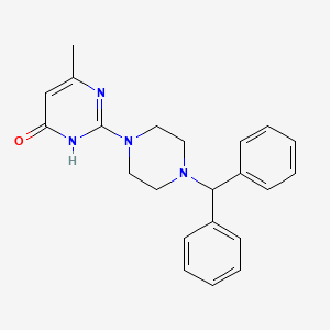 molecular formula C22H24N4O B6009752 2-[4-(diphenylmethyl)-1-piperazinyl]-6-methyl-4(3H)-pyrimidinone 