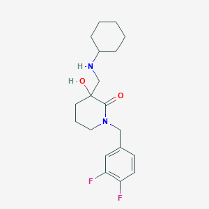 molecular formula C19H26F2N2O2 B6009802 3-[(cyclohexylamino)methyl]-1-(3,4-difluorobenzyl)-3-hydroxy-2-piperidinone 