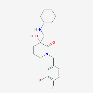 3-[(cyclohexylamino)methyl]-1-(3,4-difluorobenzyl)-3-hydroxy-2-piperidinone