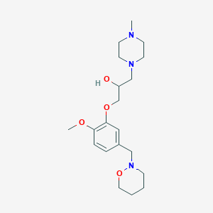 1-[2-methoxy-5-(1,2-oxazinan-2-ylmethyl)phenoxy]-3-(4-methyl-1-piperazinyl)-2-propanol