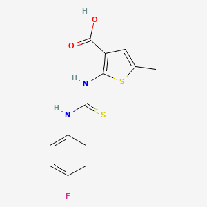 2-({[(4-fluorophenyl)amino]carbonothioyl}amino)-5-methyl-3-thiophenecarboxylic acid