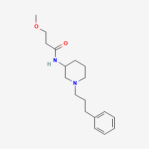 molecular formula C18H28N2O2 B6009841 3-methoxy-N-[1-(3-phenylpropyl)-3-piperidinyl]propanamide 