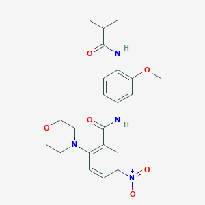 N-[4-(isobutyrylamino)-3-methoxyphenyl]-2-(4-morpholinyl)-5-nitrobenzamide