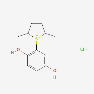 1-(2,5-dihydroxyphenyl)-2,5-dimethyltetrahydrothiophenium chloride