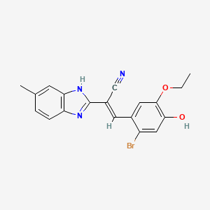 3-(2-bromo-5-ethoxy-4-hydroxyphenyl)-2-(5-methyl-1H-benzimidazol-2-yl)acrylonitrile