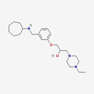 molecular formula C23H39N3O2 B6009898 1-{3-[(cycloheptylamino)methyl]phenoxy}-3-(4-ethyl-1-piperazinyl)-2-propanol 