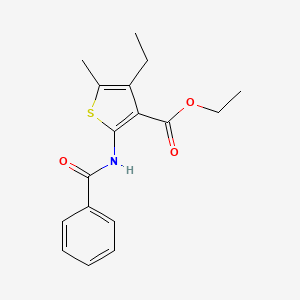 molecular formula C17H19NO3S B6009906 ethyl 2-(benzoylamino)-4-ethyl-5-methyl-3-thiophenecarboxylate 