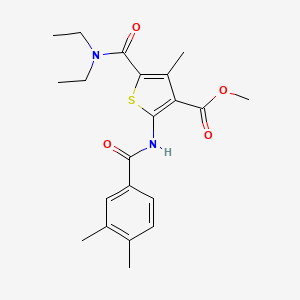 methyl 5-[(diethylamino)carbonyl]-2-[(3,4-dimethylbenzoyl)amino]-4-methyl-3-thiophenecarboxylate