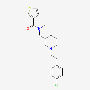 N-({1-[2-(4-chlorophenyl)ethyl]-3-piperidinyl}methyl)-N-methyl-3-thiophenecarboxamide