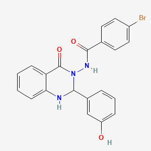 4-bromo-N-[2-(3-hydroxyphenyl)-4-oxo-1,4-dihydroquinazolin-3(2H)-yl]benzamide