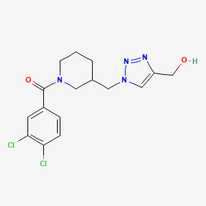 (1-{[1-(3,4-dichlorobenzoyl)-3-piperidinyl]methyl}-1H-1,2,3-triazol-4-yl)methanol