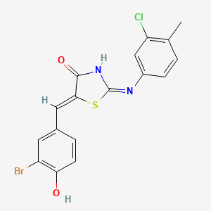 5-(3-bromo-4-hydroxybenzylidene)-2-[(3-chloro-4-methylphenyl)amino]-1,3-thiazol-4(5H)-one