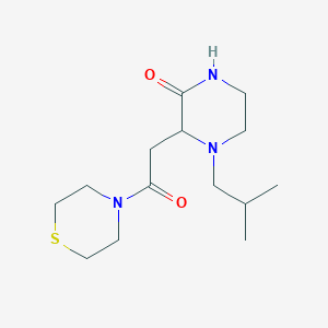 4-isobutyl-3-[2-oxo-2-(4-thiomorpholinyl)ethyl]-2-piperazinone