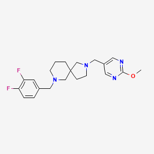molecular formula C21H26F2N4O B6010034 7-(3,4-difluorobenzyl)-2-[(2-methoxy-5-pyrimidinyl)methyl]-2,7-diazaspiro[4.5]decane 