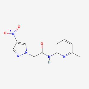 molecular formula C11H11N5O3 B6010046 N-(6-methylpyridin-2-yl)-2-(4-nitro-1H-pyrazol-1-yl)acetamide 