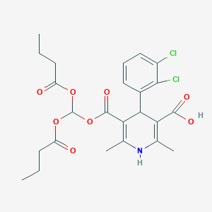 B601005 5-((Bis(butyryloxy)methoxy)carbonyl)-4-(2,3-dichlorophenyl)-2,6-dimethyl-1,4-dihydropyridine-3-carboxylic acid CAS No. 253597-19-2