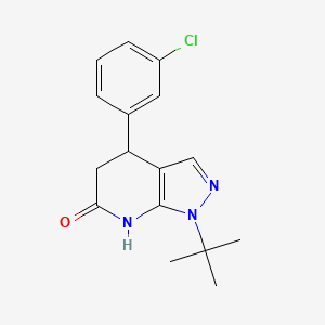 1-tert-butyl-4-(3-chlorophenyl)-1,4,5,7-tetrahydro-6H-pyrazolo[3,4-b]pyridin-6-one