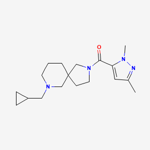 molecular formula C18H28N4O B6010068 7-(cyclopropylmethyl)-2-[(1,3-dimethyl-1H-pyrazol-5-yl)carbonyl]-2,7-diazaspiro[4.5]decane 