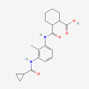 2-[({3-[(cyclopropylcarbonyl)amino]-2-methylphenyl}amino)carbonyl]cyclohexanecarboxylic acid