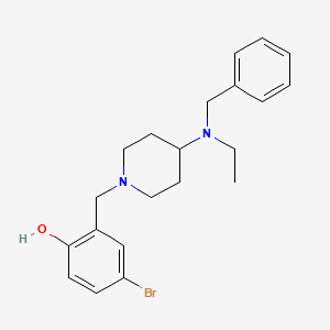 molecular formula C21H27BrN2O B6010092 2-({4-[benzyl(ethyl)amino]-1-piperidinyl}methyl)-4-bromophenol 