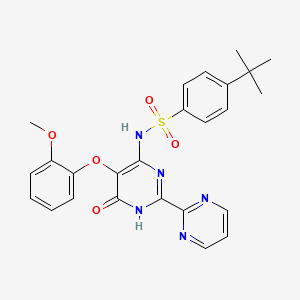 4-(Tert-butyl)-N-(6-hydroxy-5-(2-methoxyphenoxy)-[2,2'-bipyrimidin]-4-yl)benzenesulfonamide