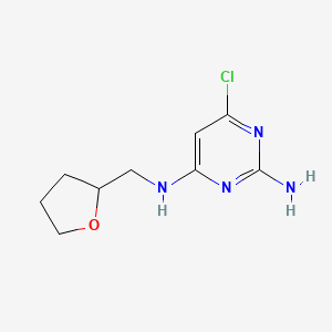 molecular formula C9H13ClN4O B6010100 6-chloro-N~4~-(tetrahydro-2-furanylmethyl)-2,4-pyrimidinediamine 